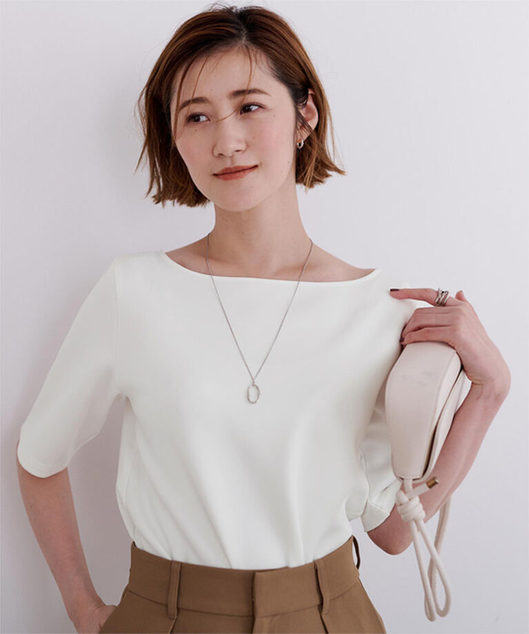 ur's「ボンディングハーフスリーブTシャツ」|Tシャツ・カットソー|ホワイト