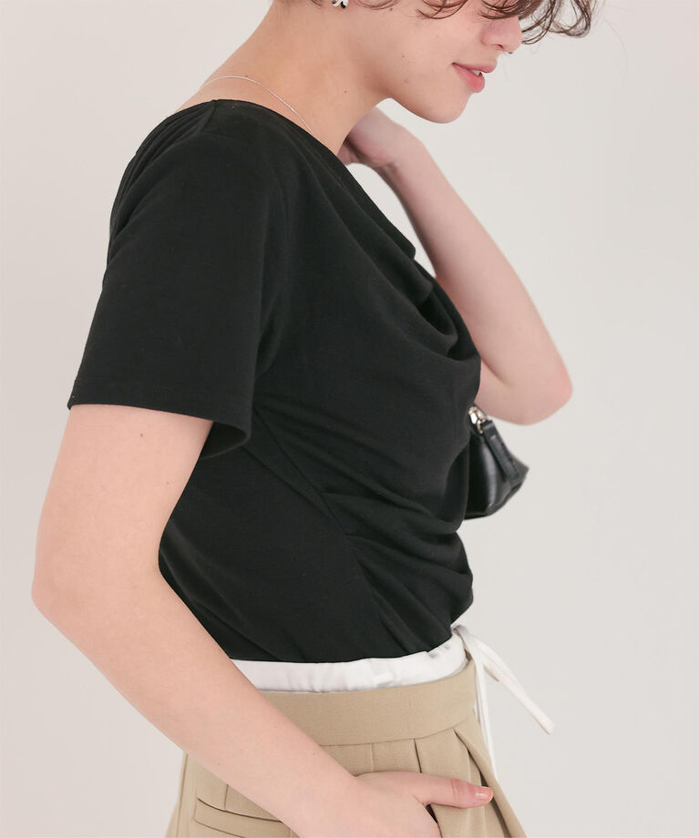 titivate「オフショルダーハーフスリーブTシャツ」|Tシャツ・カットソー|