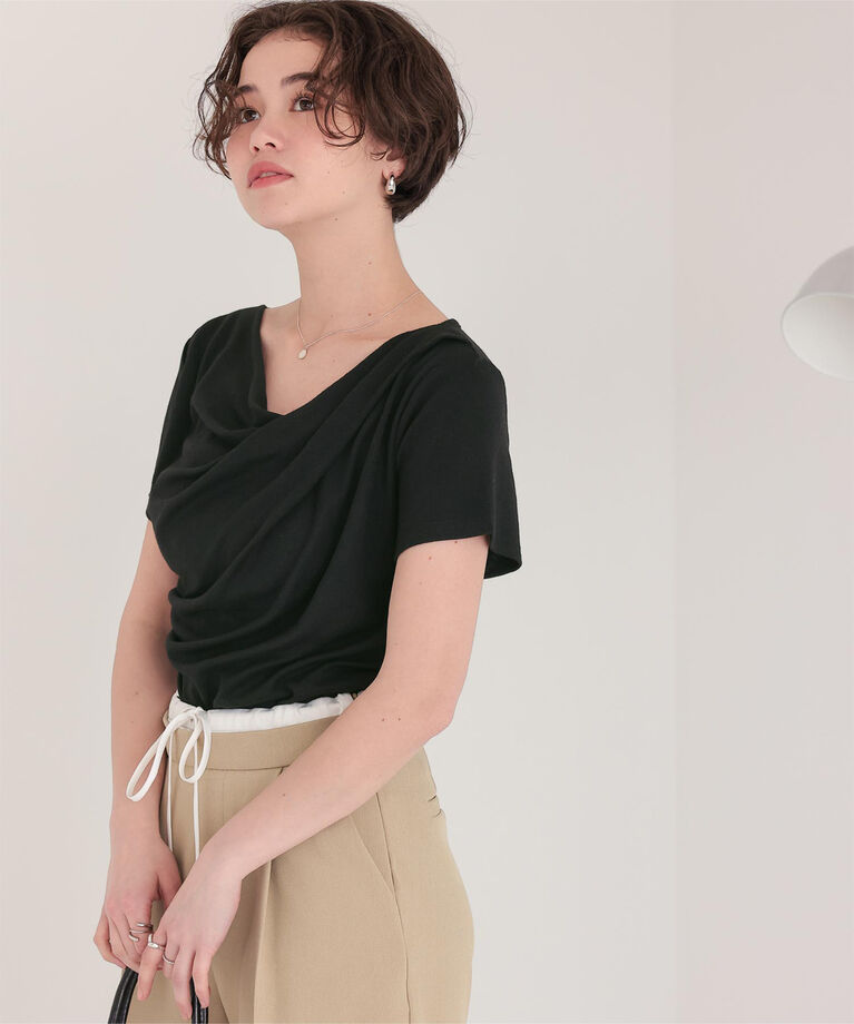 titivate「オフショルダーハーフスリーブTシャツ」|Tシャツ・カットソー|