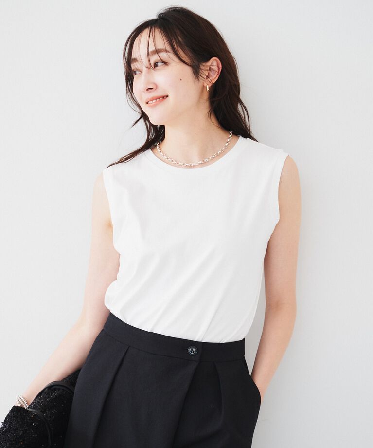UNTITLED「ノースリーブプルオーバー」|Tシャツ・カットソー|ホワイト(001)