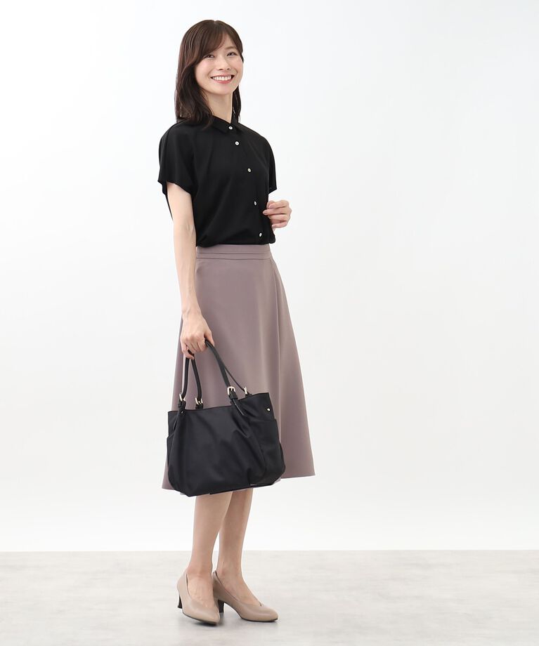 Reflect「【SALE／接触冷感／マシンウォッシュ／二の腕カバー】フレンチスリーブブラウス」|シャツ・ブラウス|