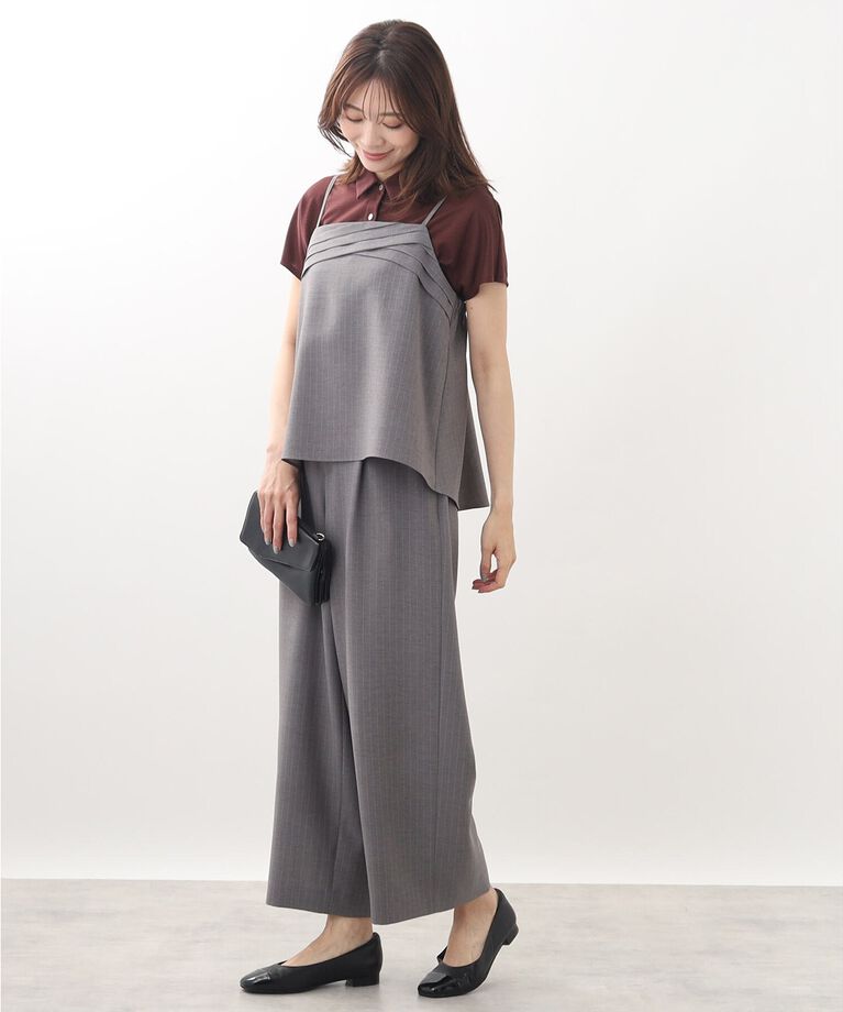 Reflect「【SALE／接触冷感／マシンウォッシュ／二の腕カバー】フレンチスリーブブラウス」|シャツ・ブラウス|