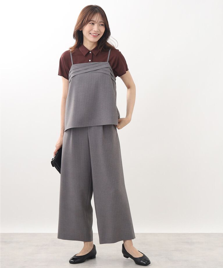 Reflect「【SALE／接触冷感／マシンウォッシュ／二の腕カバー】フレンチスリーブブラウス」|シャツ・ブラウス|