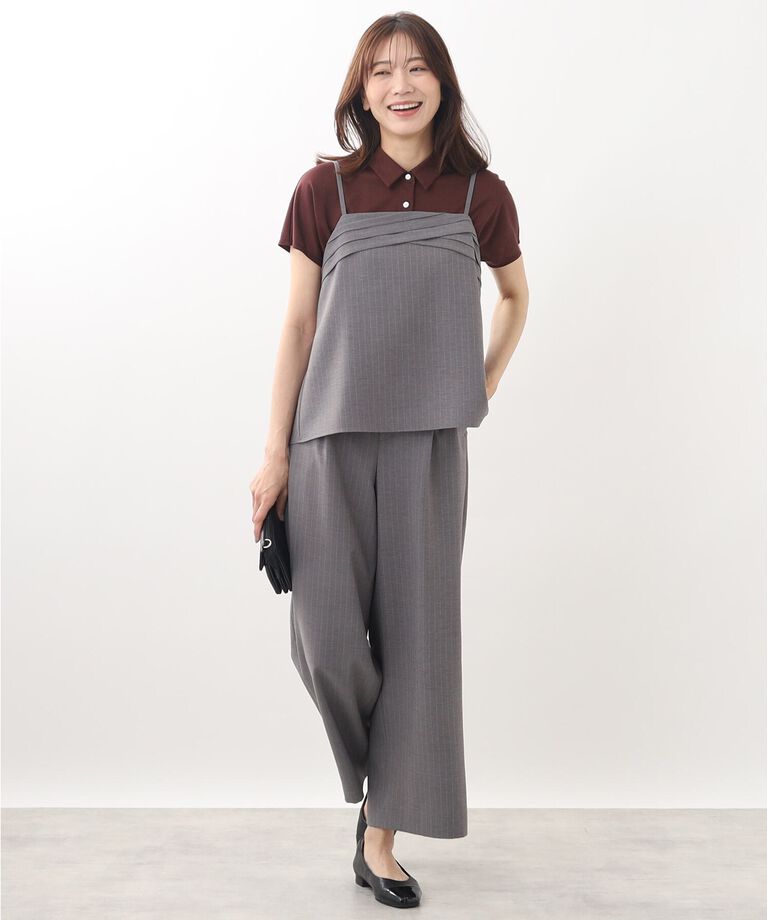 Reflect「【SALE／接触冷感／マシンウォッシュ／二の腕カバー】フレンチスリーブブラウス」|シャツ・ブラウス|