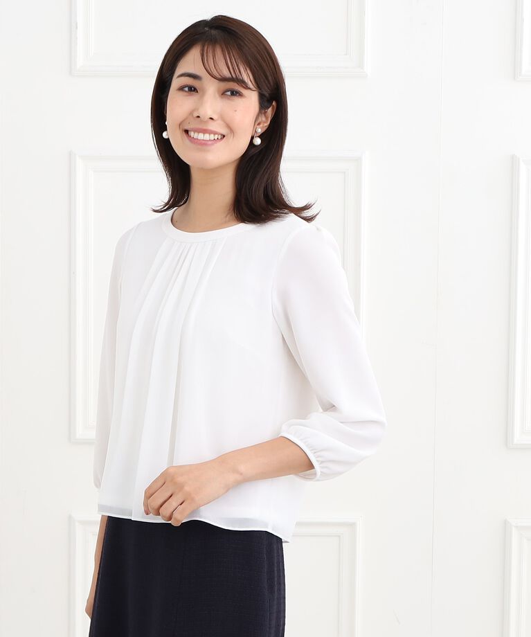 Reflect「【春SALE/マシンウォッシュ可】ピンタックブラウス」|シャツ・ブラウス|