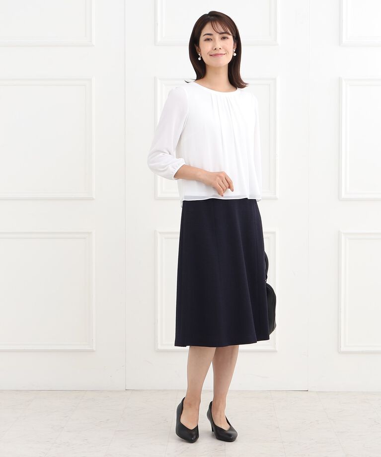 Reflect「【春SALE/マシンウォッシュ可】ピンタックブラウス」|シャツ・ブラウス|