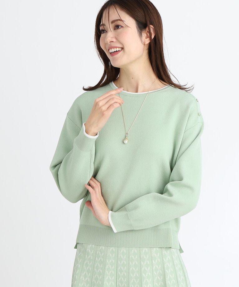 Reflect「【春SALE／WEB限定カラーあり／セットアップ可】ダブルジャカードニット」|ニット・セーター|