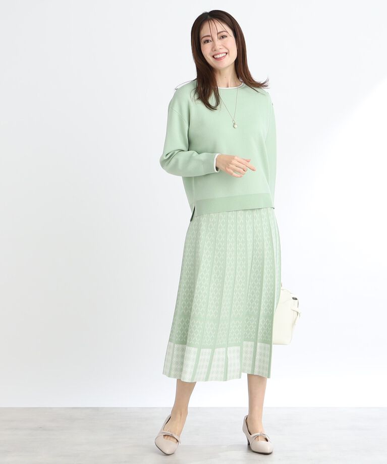 Reflect「【春SALE／WEB限定カラーあり／セットアップ可】ダブルジャカードニット」|ニット・セーター|