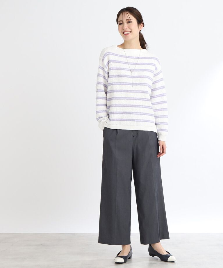Reflect「【春SALE】ボートネックボーダーニット」|ニット・セーター|