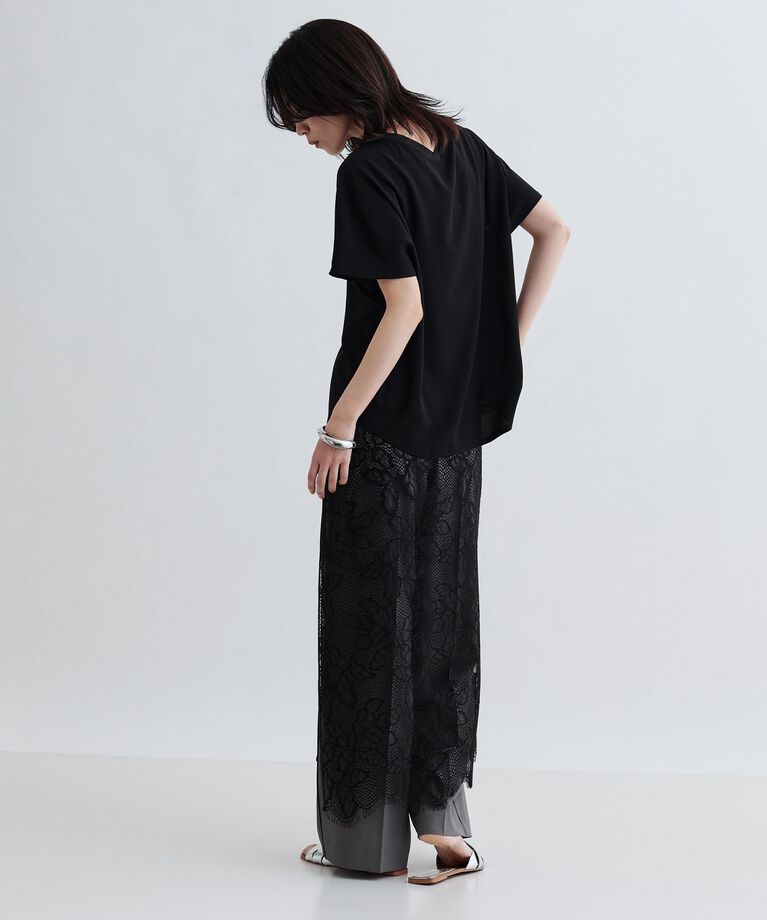 GALLEST「ジョーゼットロゴブラウスTシャツ」|シャツ・ブラウス|