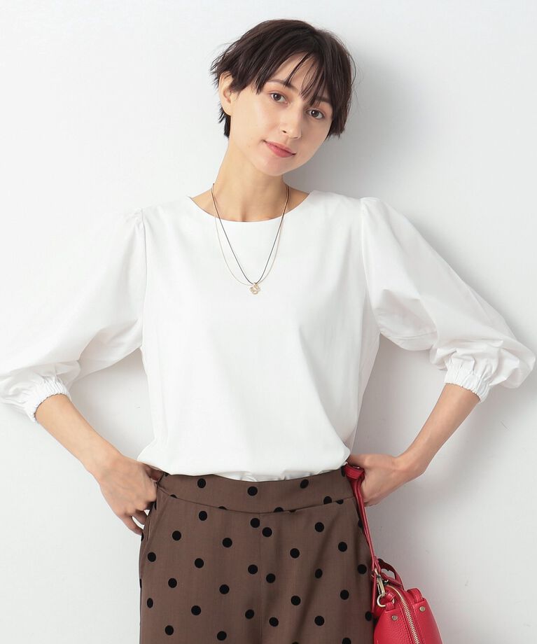 Dessin「【洗える】バルーンスリーブカットソージャージ」|Tシャツ・カットソー|