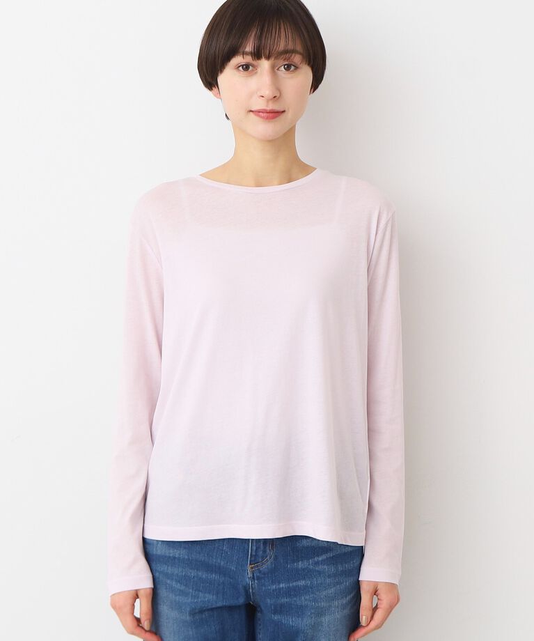 Dessin「【洗える】クルーネックシースルーロンT」|Tシャツ・カットソー|