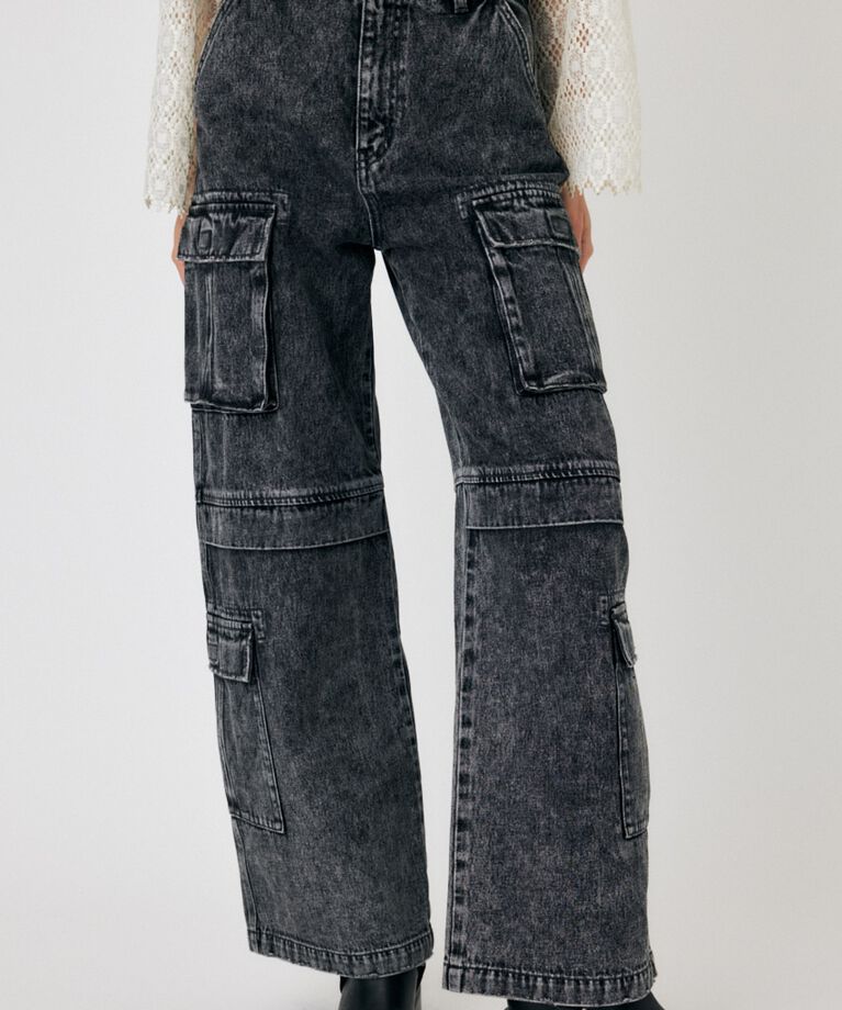 MOUSSY「LOWRISE CARGO STRAIGHT」|デニム|