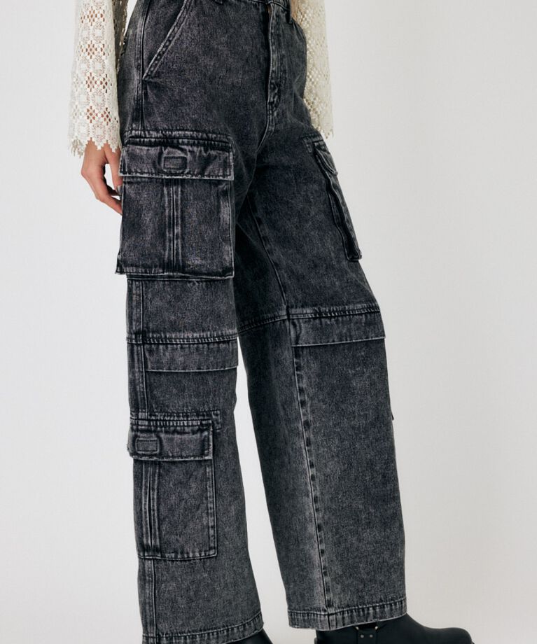 MOUSSY「LOWRISE CARGO STRAIGHT」|デニム|