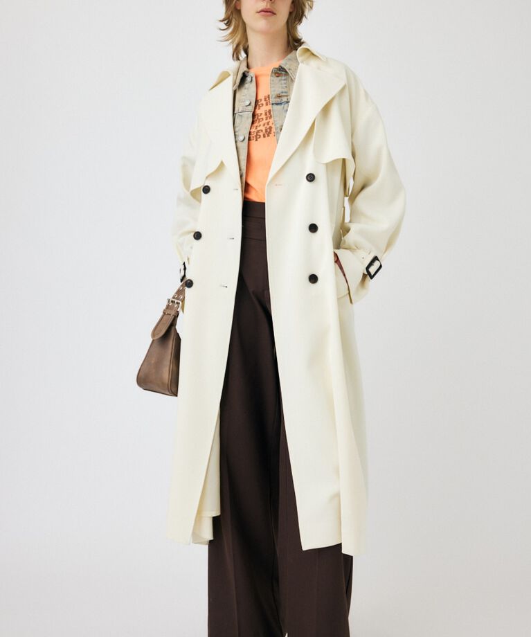 MOUSSY「LOOSE DRAPE トレンチコート」|その他|O/WHT1