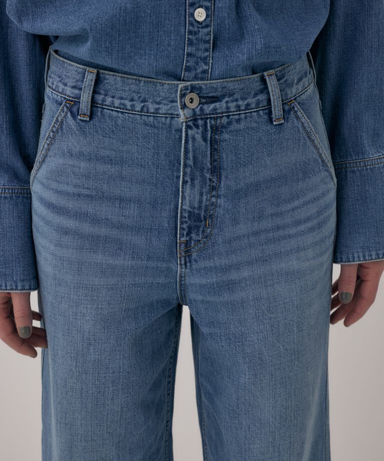 MOUSSY「オーガニックコットンデニムローライズルーズストレート」|デニム|