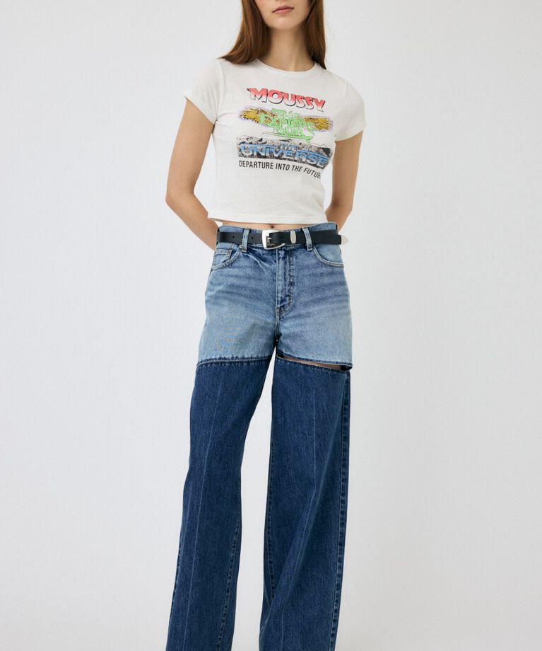 MOUSSY「HW NOTCH STRAIGHT」|デニム|