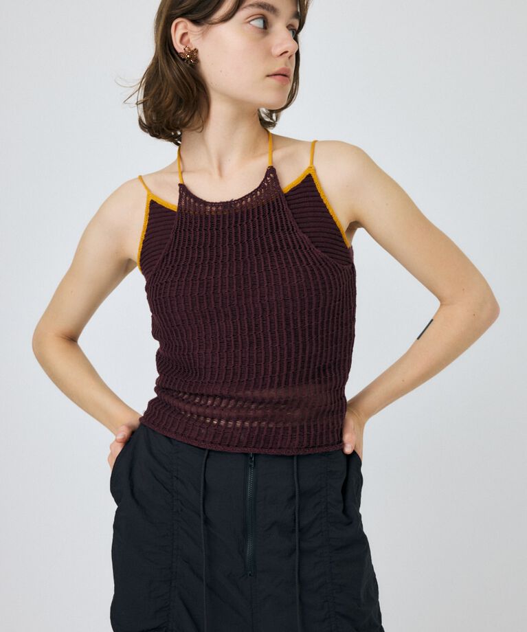 MOUSSY「MESH KNIT キャミソール」|キャミソール|