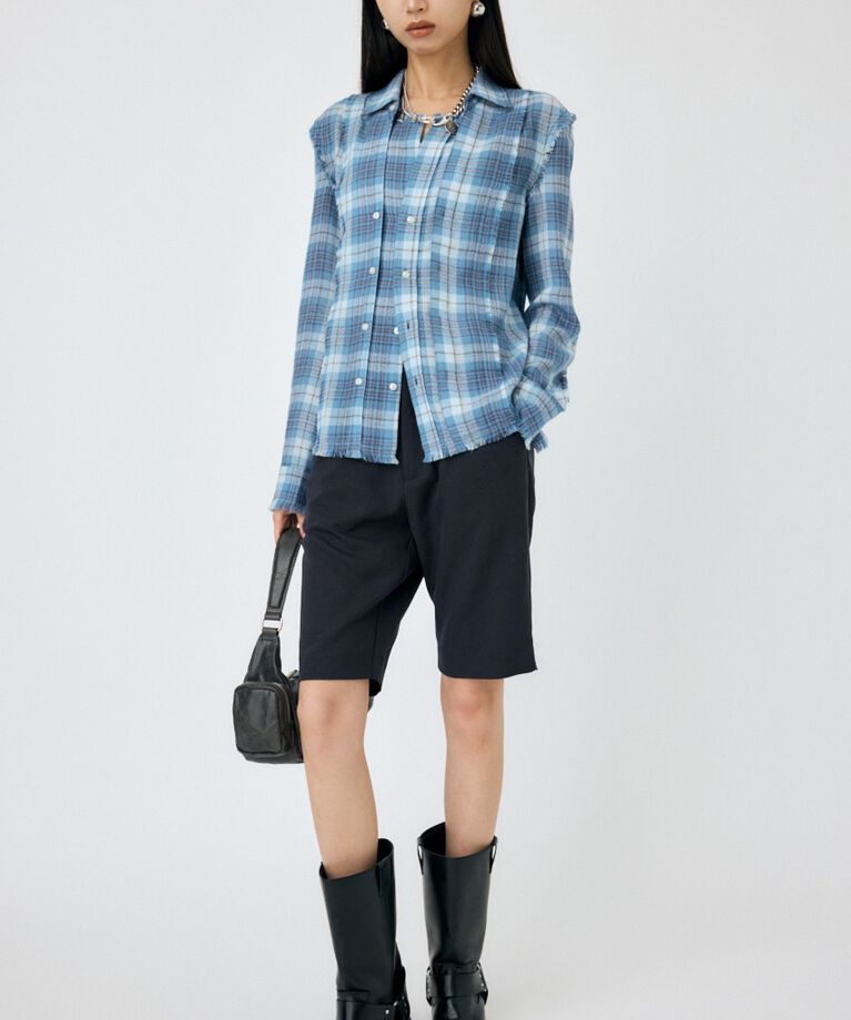 MOUSSY「DOUBLE FRONT TARTAN シャツ」|シャツ・ブラウス|