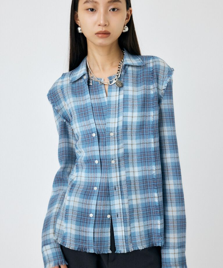MOUSSY「DOUBLE FRONT TARTAN シャツ」|シャツ・ブラウス|
