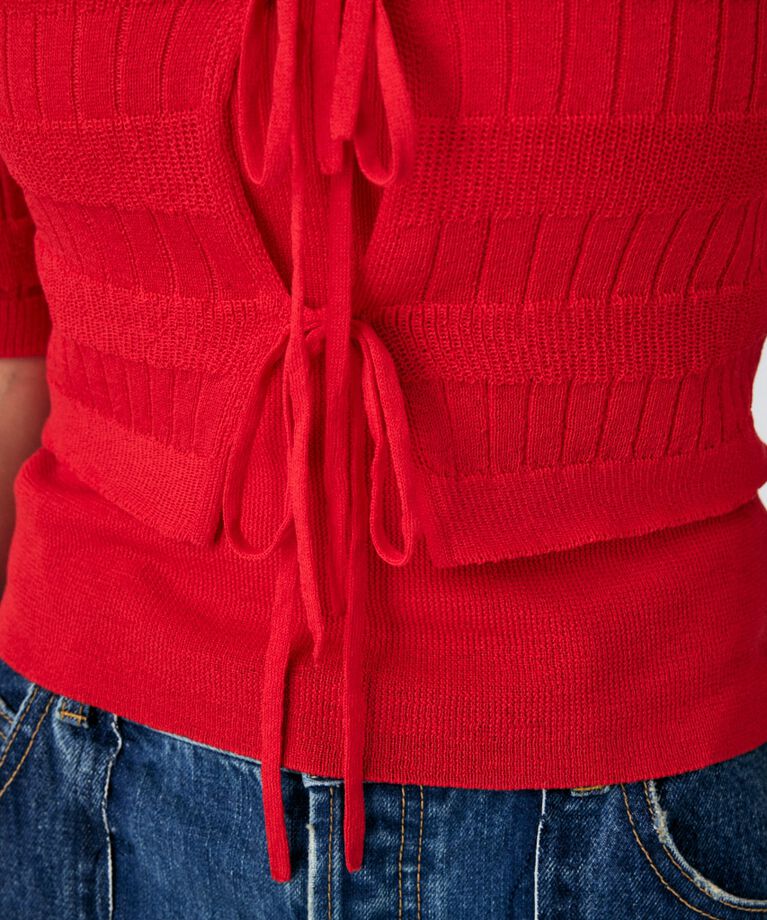 MOUSSY「KNIT CAMI & RIBBON シャツセット」|ニット・セーター|