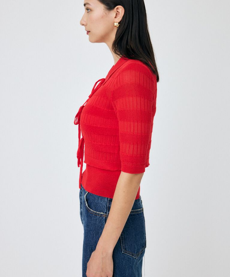 MOUSSY「KNIT CAMI & RIBBON シャツセット」|ニット・セーター|