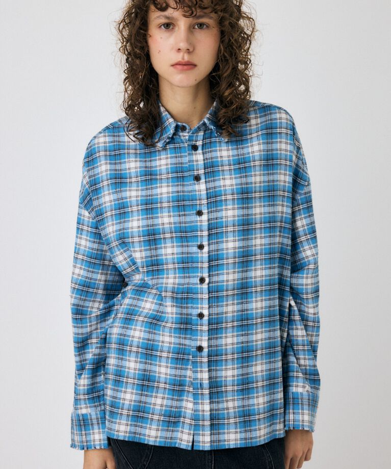MOUSSY「BORROWED PLAID シャツ」|シャツ・ブラウス|BLU