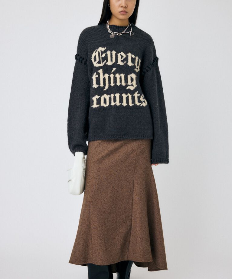 MOUSSY「KNITTED WORDS セーター」|ニット・セーター|