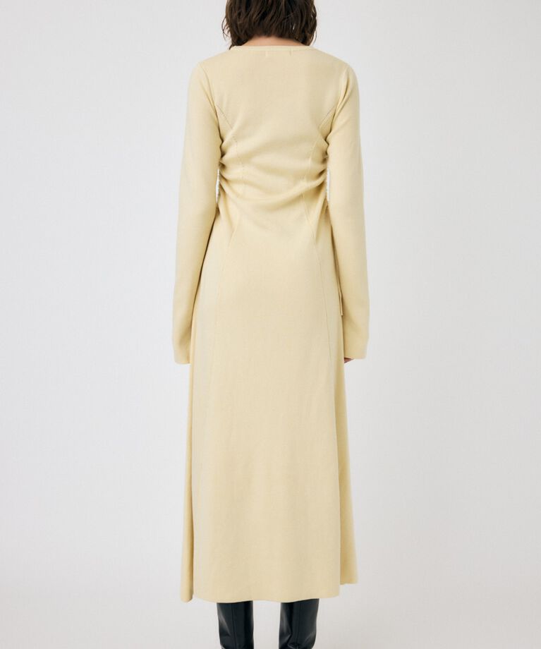 MOUSSY「WAIST RIBBON モックネックドレス」|ワンピース|