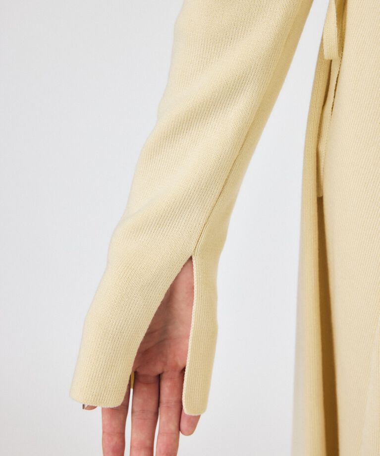 MOUSSY「WAIST RIBBON モックネックドレス」|ワンピース|