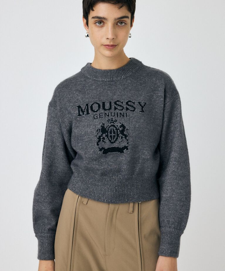 MOUSSY「GLITTER MOUSSY ニットトップス」|ニット・セーター|C.GRY