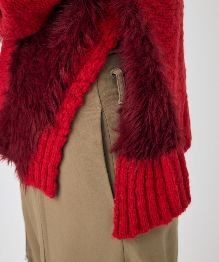 MOUSSY「INTARSIA SLIT セーター」|ニット・セーター|