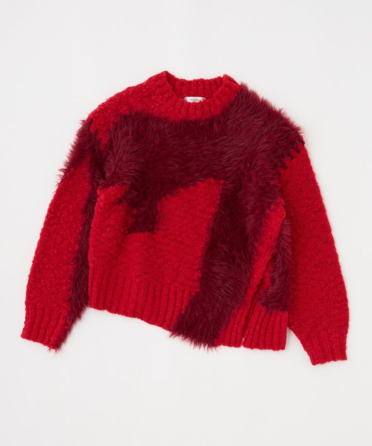 MOUSSY「INTARSIA SLIT セーター」|ニット・セーター|