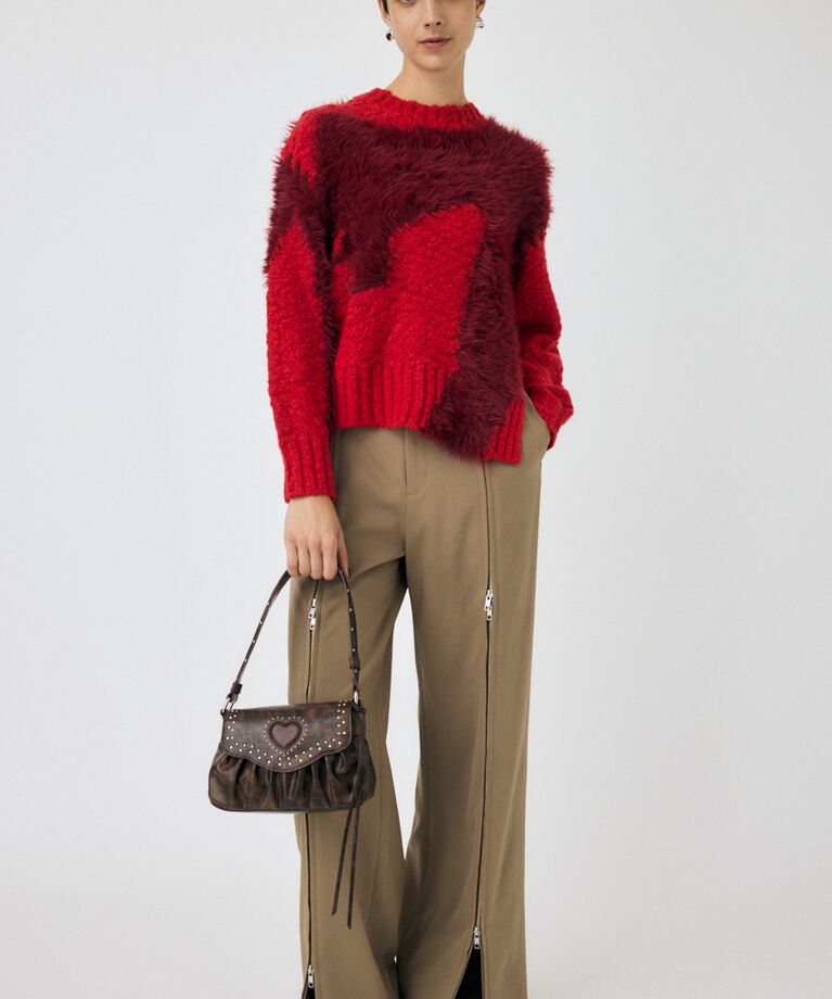 MOUSSY「INTARSIA SLIT セーター」|ニット・セーター|