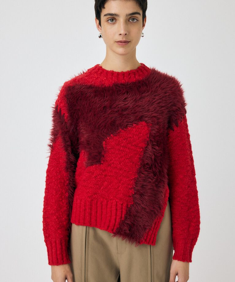 MOUSSY「INTARSIA SLIT セーター」|ニット・セーター|