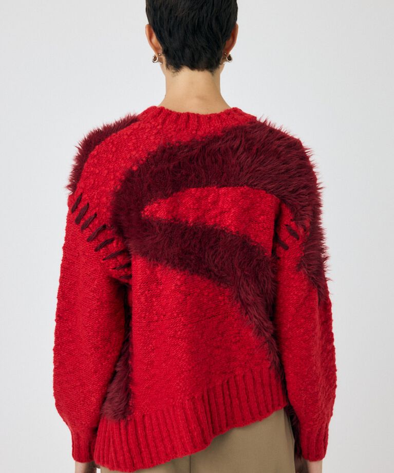 MOUSSY「INTARSIA SLIT セーター」|ニット・セーター|