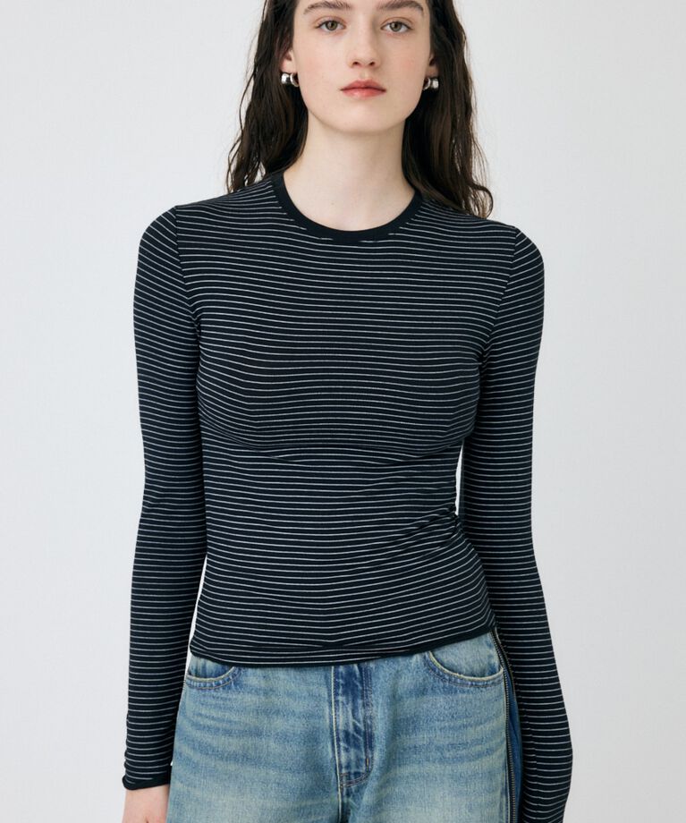 MOUSSY「SOFT TOUCH ロンT」|Tシャツ・カットソー|柄BLK5