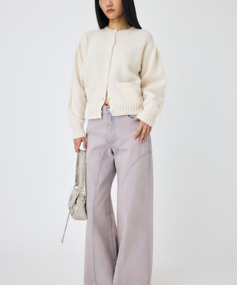 MOUSSY「BUTTON UP ニットカーディガン」|カーディガン|