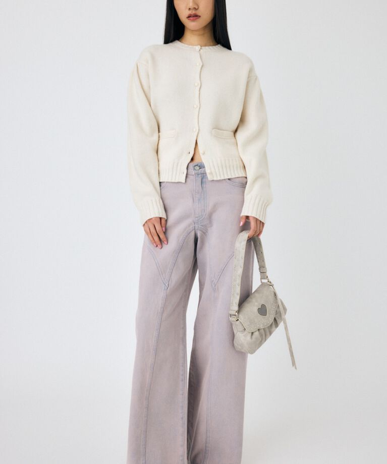 MOUSSY「BUTTON UP ニットカーディガン」|カーディガン|