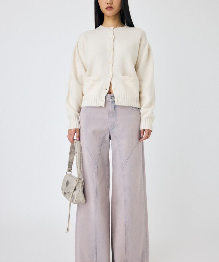 MOUSSY「BUTTON UP ニットカーディガン」|カーディガン|