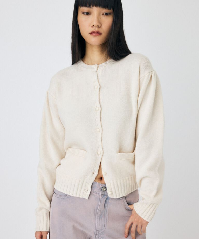 MOUSSY「BUTTON UP ニットカーディガン」|カーディガン|