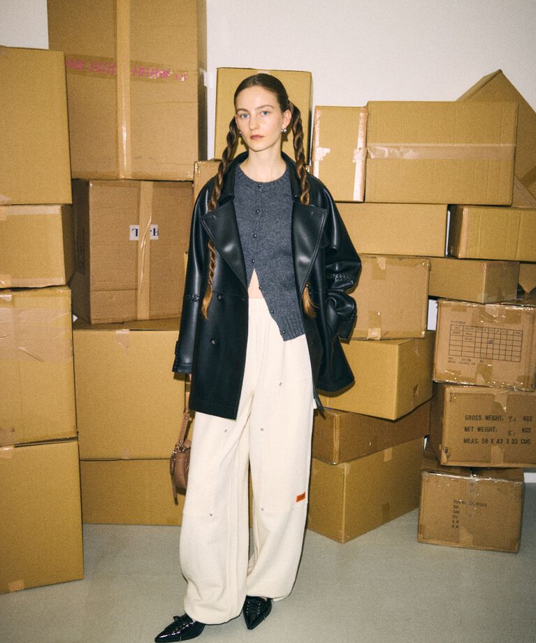 MOUSSY「BUTTON UP ニットカーディガン」|カーディガン|
