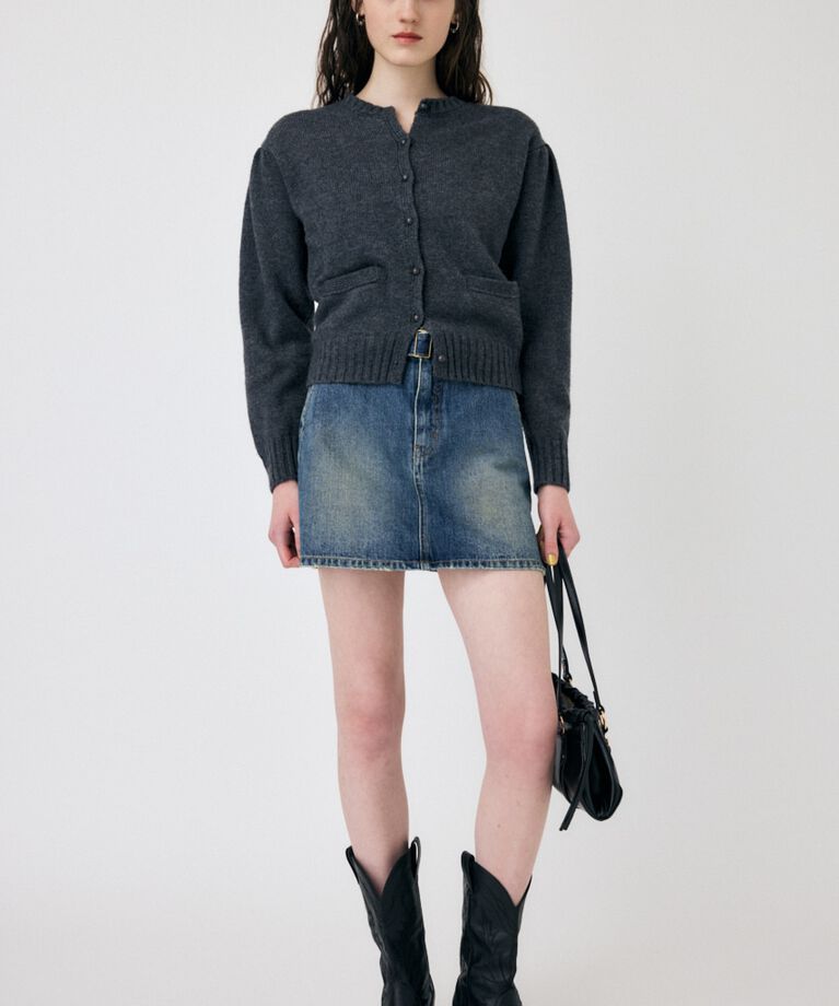 MOUSSY「BUTTON UP ニットカーディガン」|カーディガン|