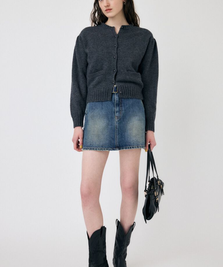 MOUSSY「BUTTON UP ニットカーディガン」|カーディガン|