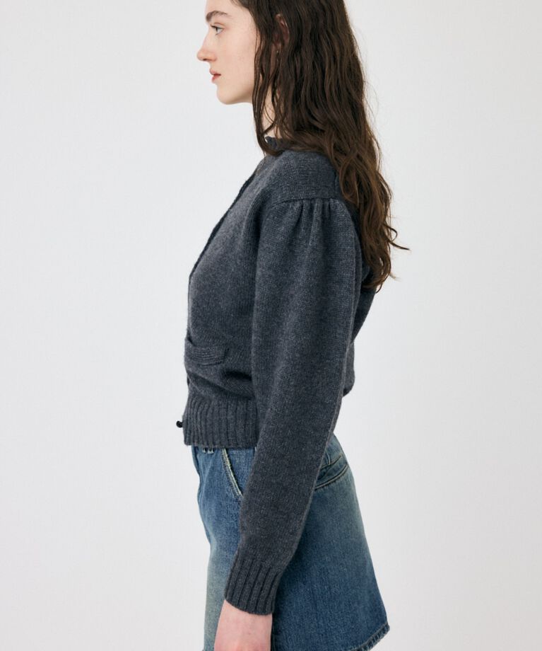 MOUSSY「BUTTON UP ニットカーディガン」|カーディガン|