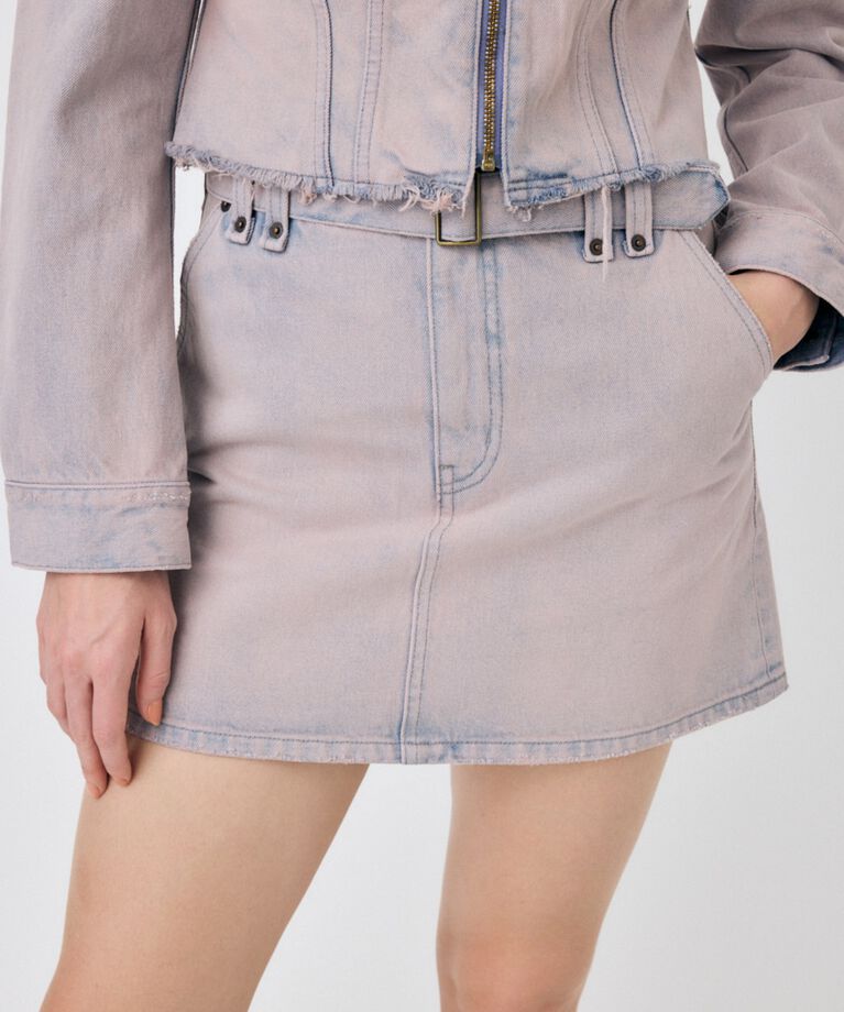 MOUSSY「BELTED DENIM ミニスカート」|スカート|