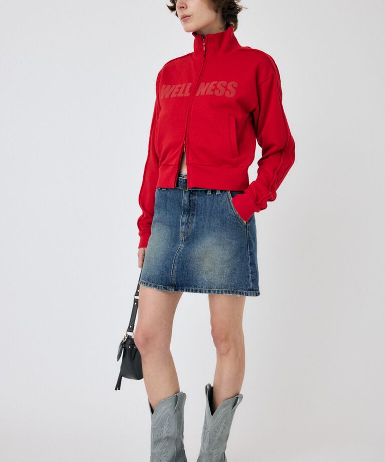 MOUSSY「BELTED DENIM ミニスカート」|スカート|BLU