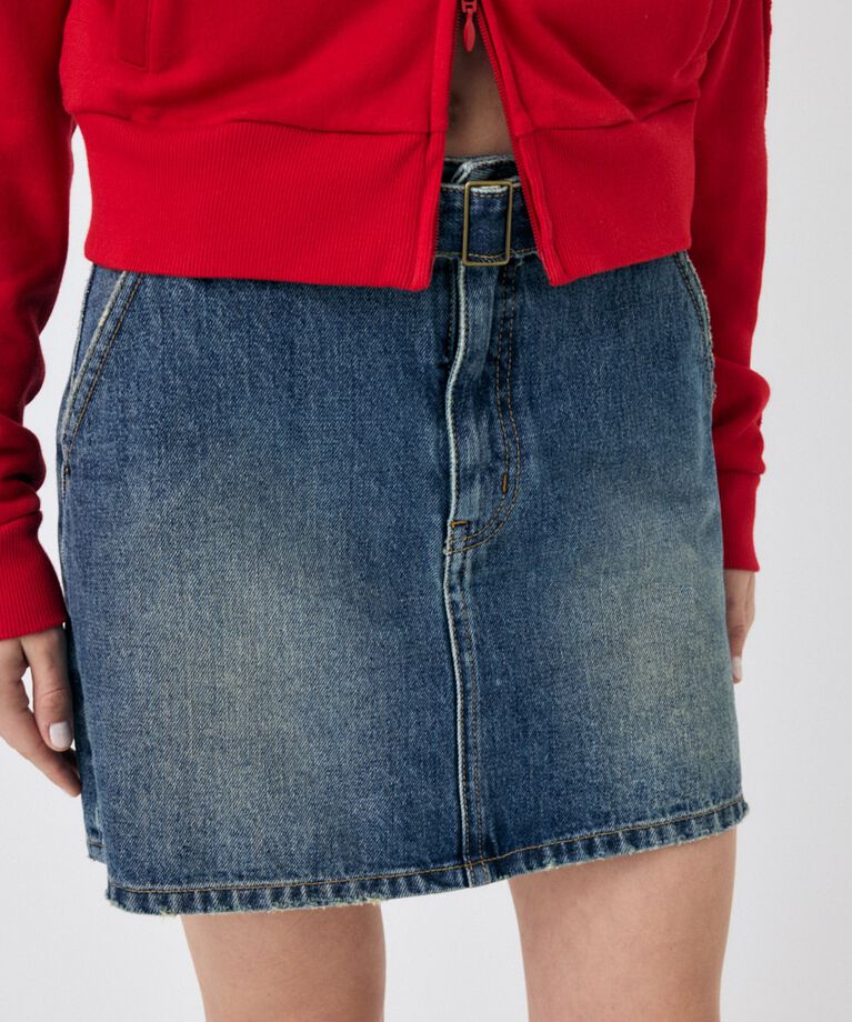 MOUSSY「BELTED DENIM ミニスカート」|スカート|