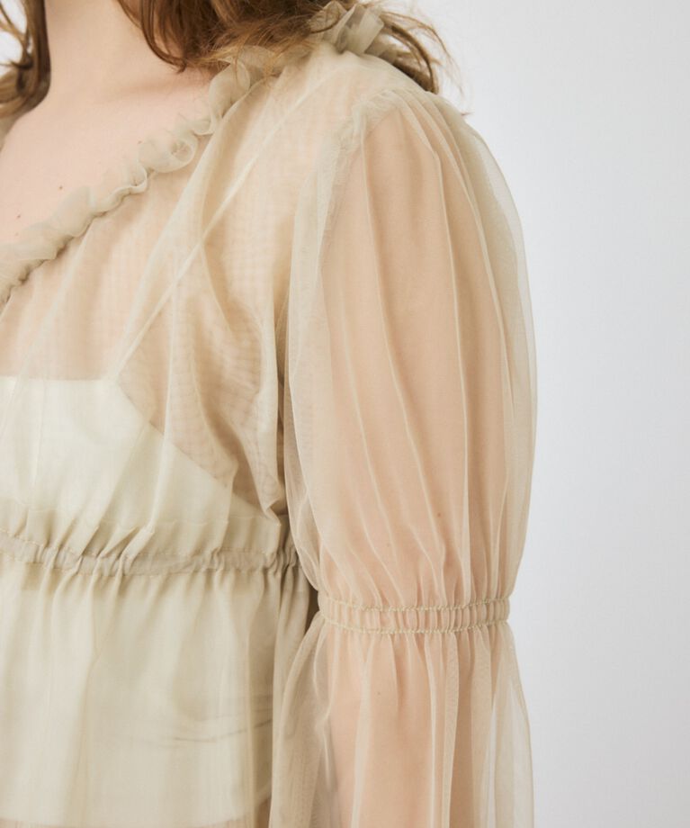 MOUSSY「TULLE LAYERED トップス」|シャツ・ブラウス|