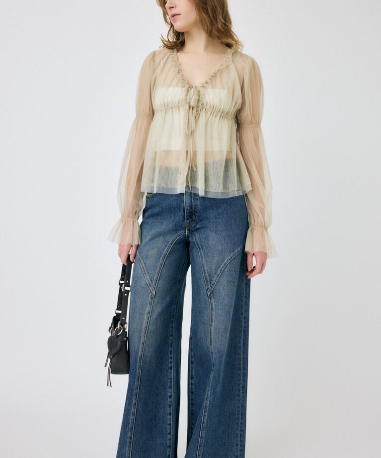 MOUSSY「TULLE LAYERED トップス」|シャツ・ブラウス|